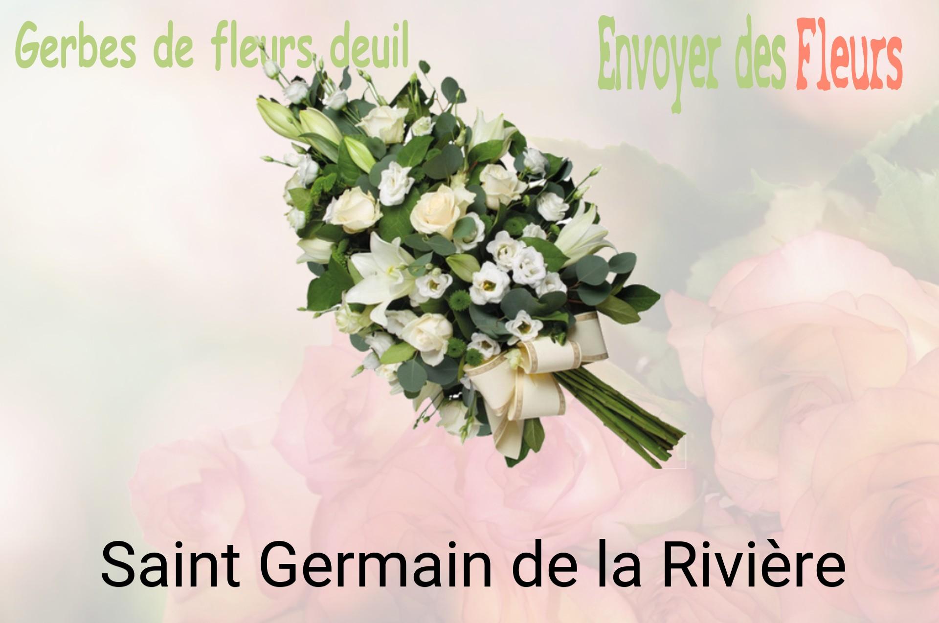 Gerbe de fleurs de deuil livrée à Saint-Germain-de-la-Rivière